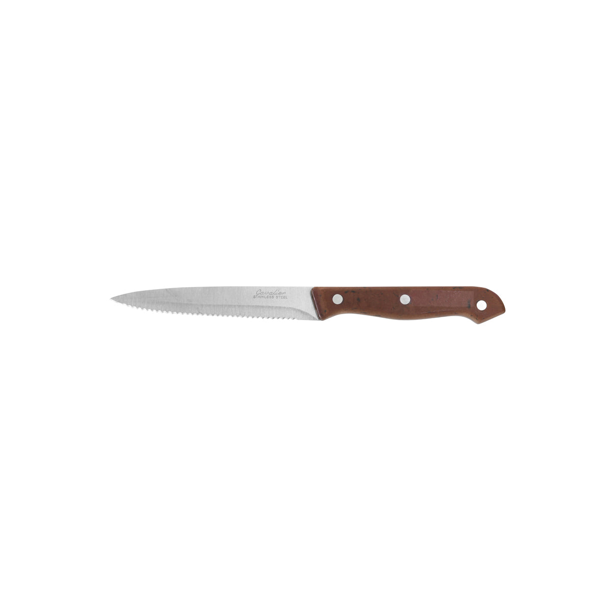 19925 Steak Knife Point Tip, Brown Riveted Bakelite Handle 260mm Leisure Coast Hospitality & Packaging