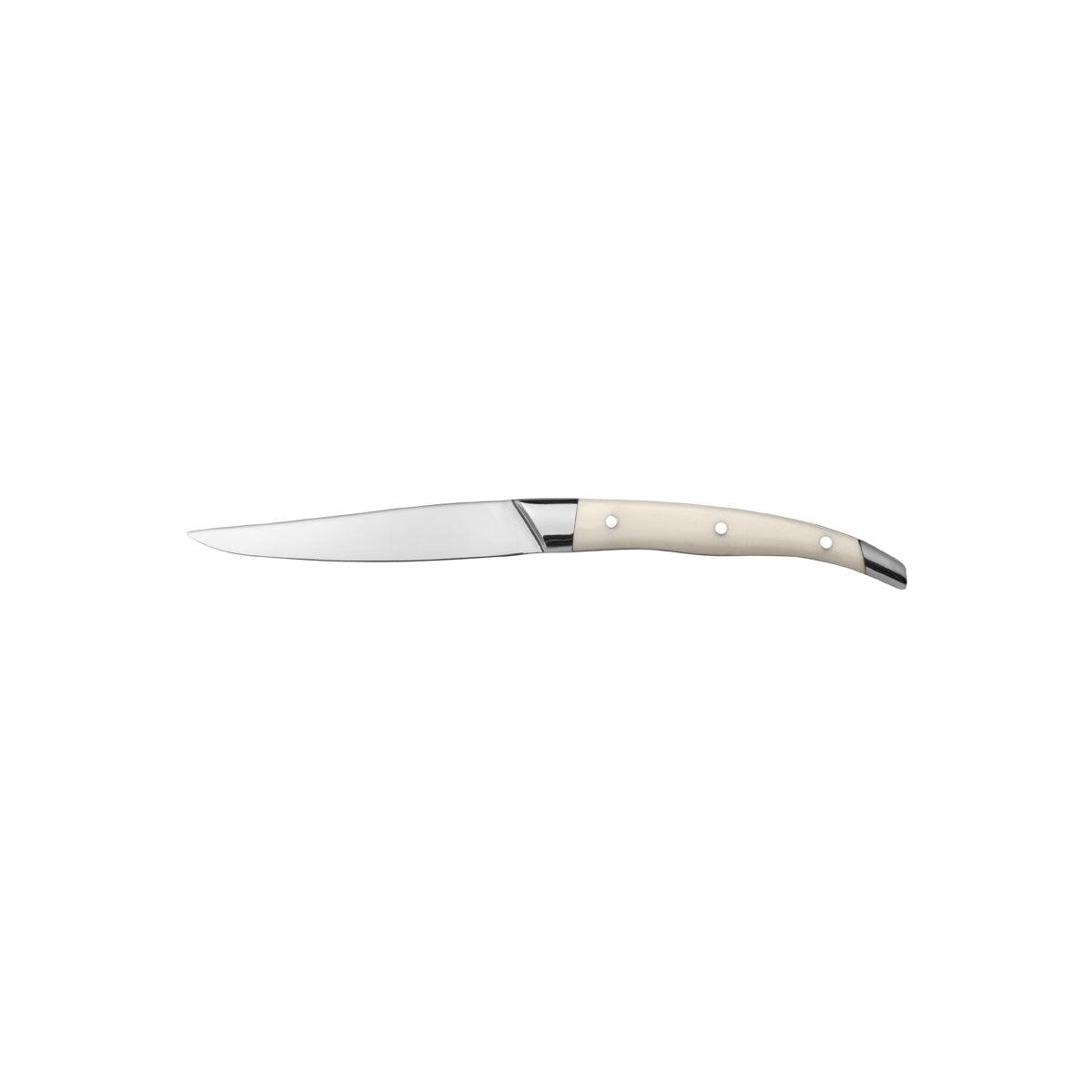 19963 Noble Point Tip Steak Knife, White Handle 242mm Leisure Coast Hospitality & Packaging