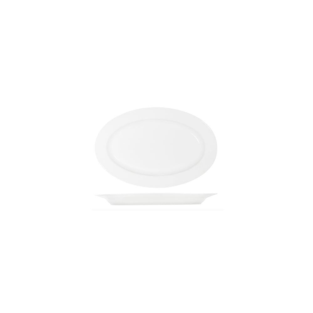 91030-Ctn Tablekraft Core Oval Wide Rim Platter Leisure Coast Hospitality & Packaging