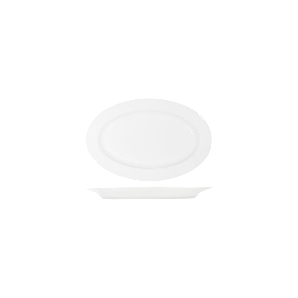 91031-Ctn Tablekraft Core Oval Wide Rim Platter Leisure Coast Hospitality & Packaging