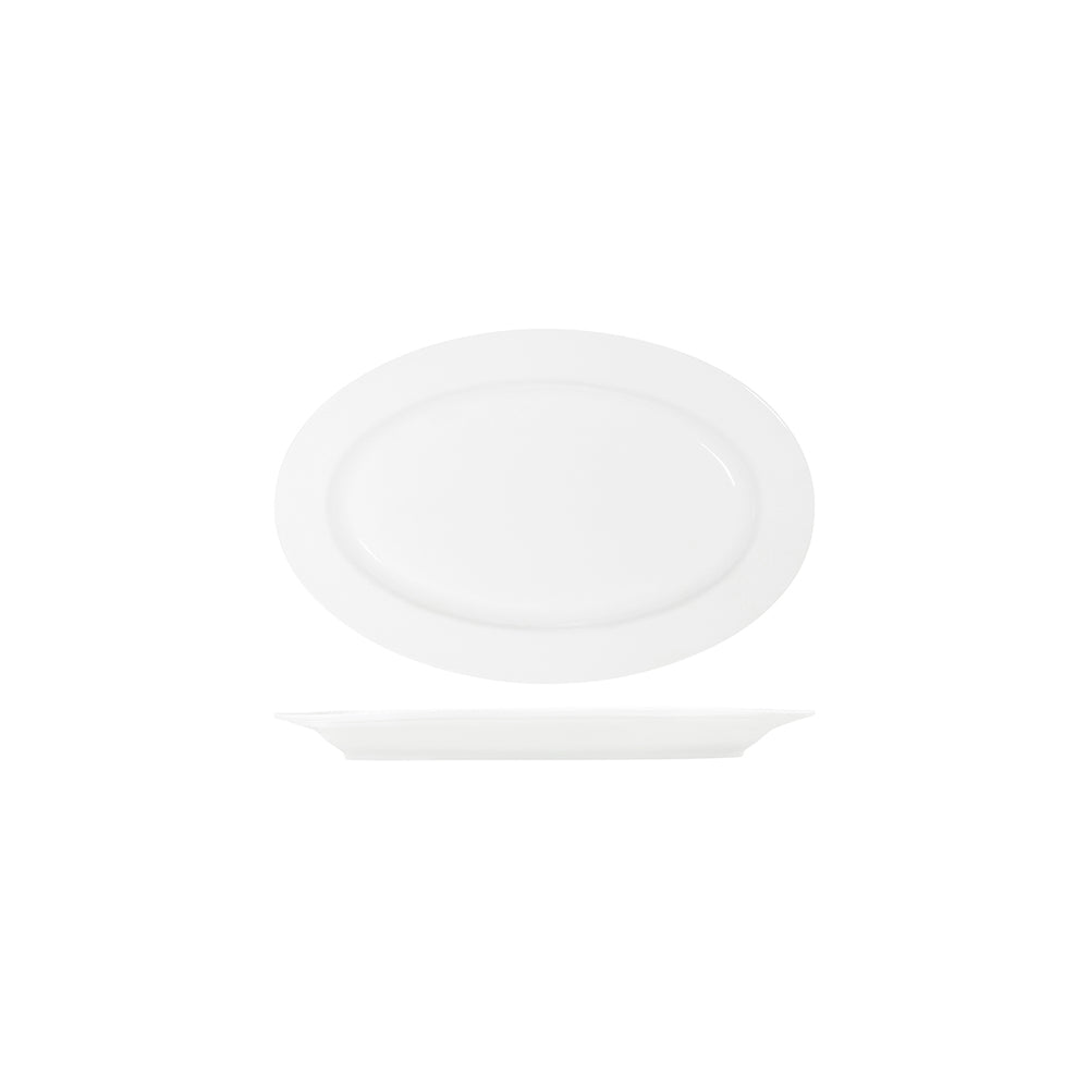 91033-Ctn Tablekraft Core Oval Wide Rim Platter Leisure Coast Hospitality & Packaging