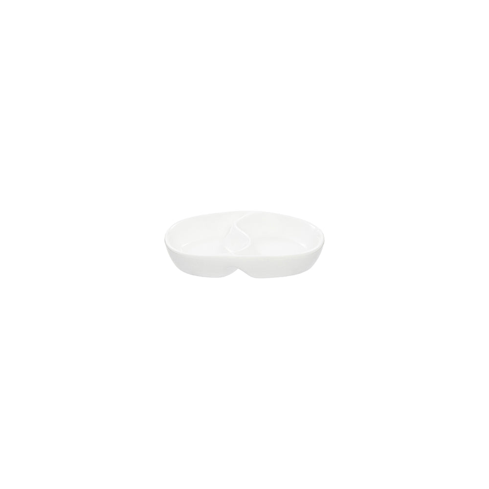 92032-Ctn Tablekraft Core Oval Divided Sauce Dish Leisure Coast Hospitality & Packaging