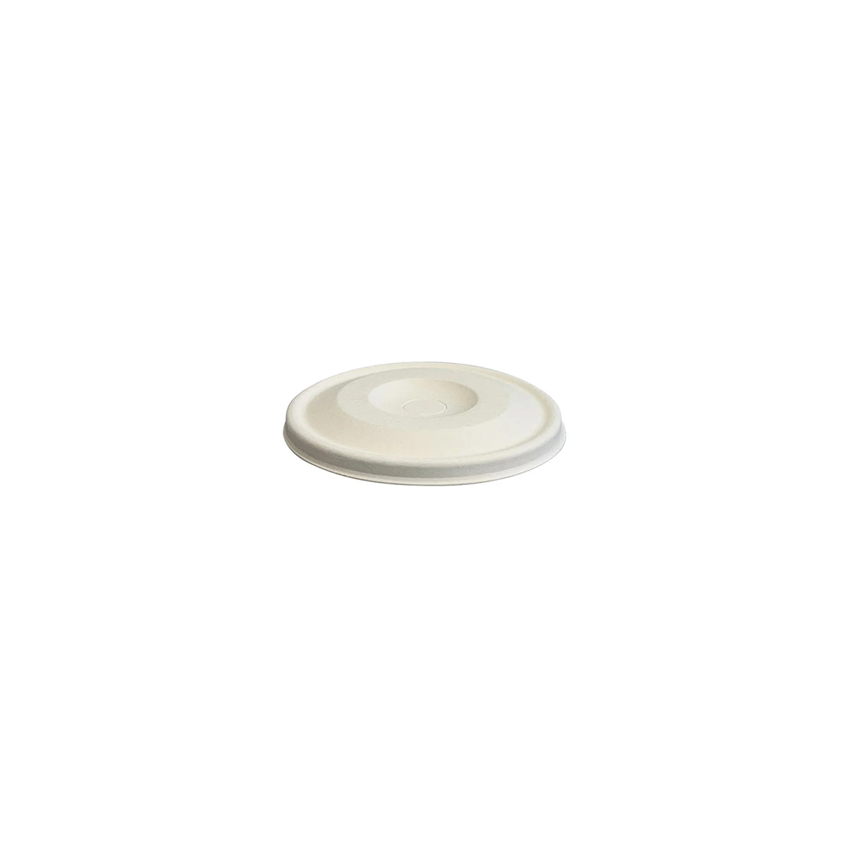 BCL-80C-PULP-F BioPak Cold Paper BioCup Sugarcane Flat Lid 80mm Leisure Coast Hospitality Supplies