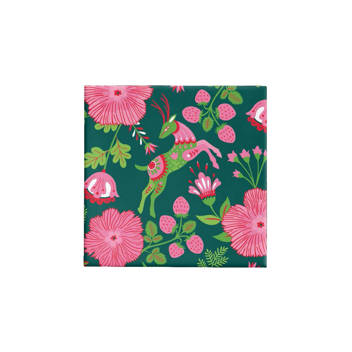 BW24 XRG HLP Reindeer Garden Hunter Green, Lime & Pink Gloss Wrap