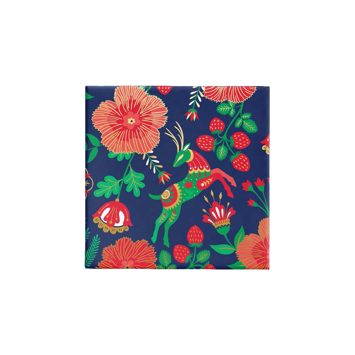 BW24 XRG NGR Reindeer Garden Navy, Green & Red Gloss Wrap