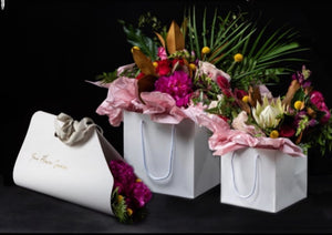 Florist Laminated Matte White Euro Flower Carriers