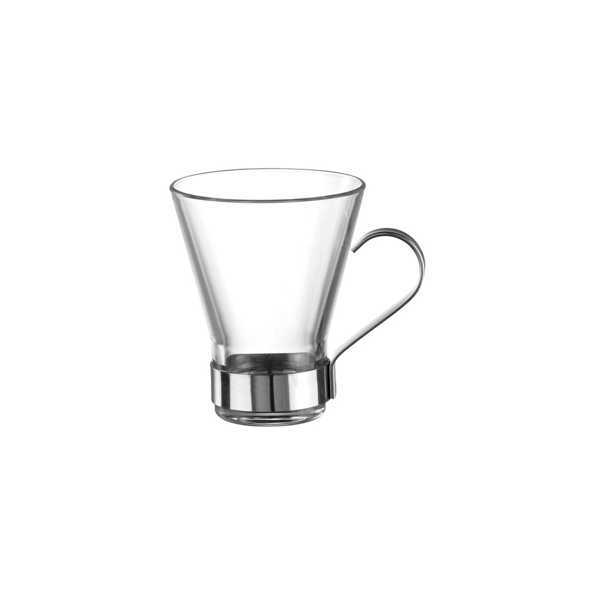 310-255 Bormioli Rocco Ypsilon Cappuccino With Stainless Steel Handle 220ml Leisure Coast Hospitality & Packaging