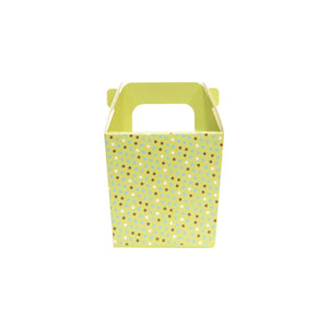 Noodle Box with Handle Green with Spots