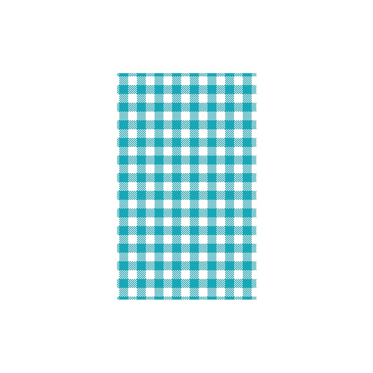 74212-TR Teal Gingham Greaseproof Paper 190x310mm Leisure Coast Hospitality & Packaging