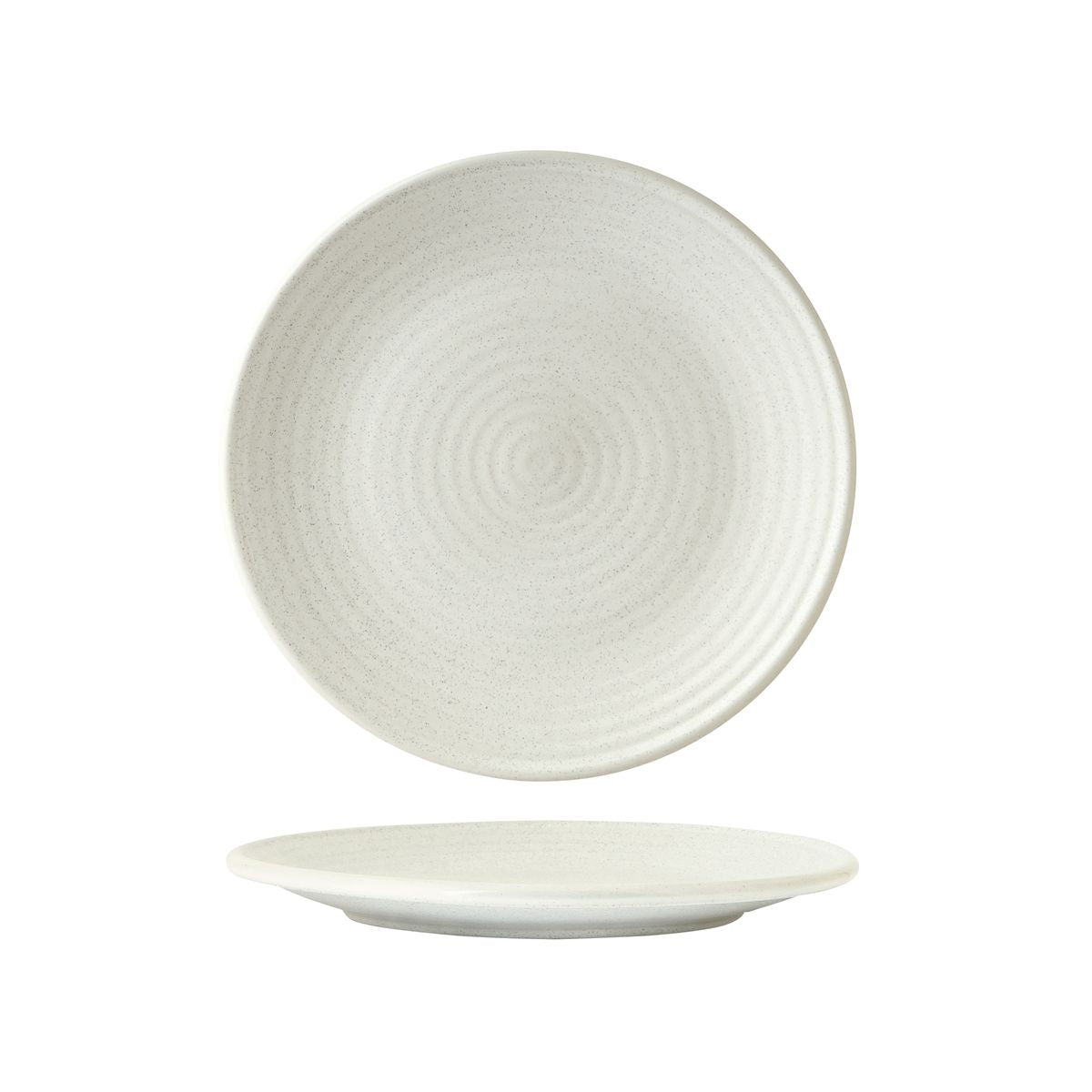 90070 Zuma Frost Round Plate Ribbed 210mm Leisure Coast Hospitality & Packaging