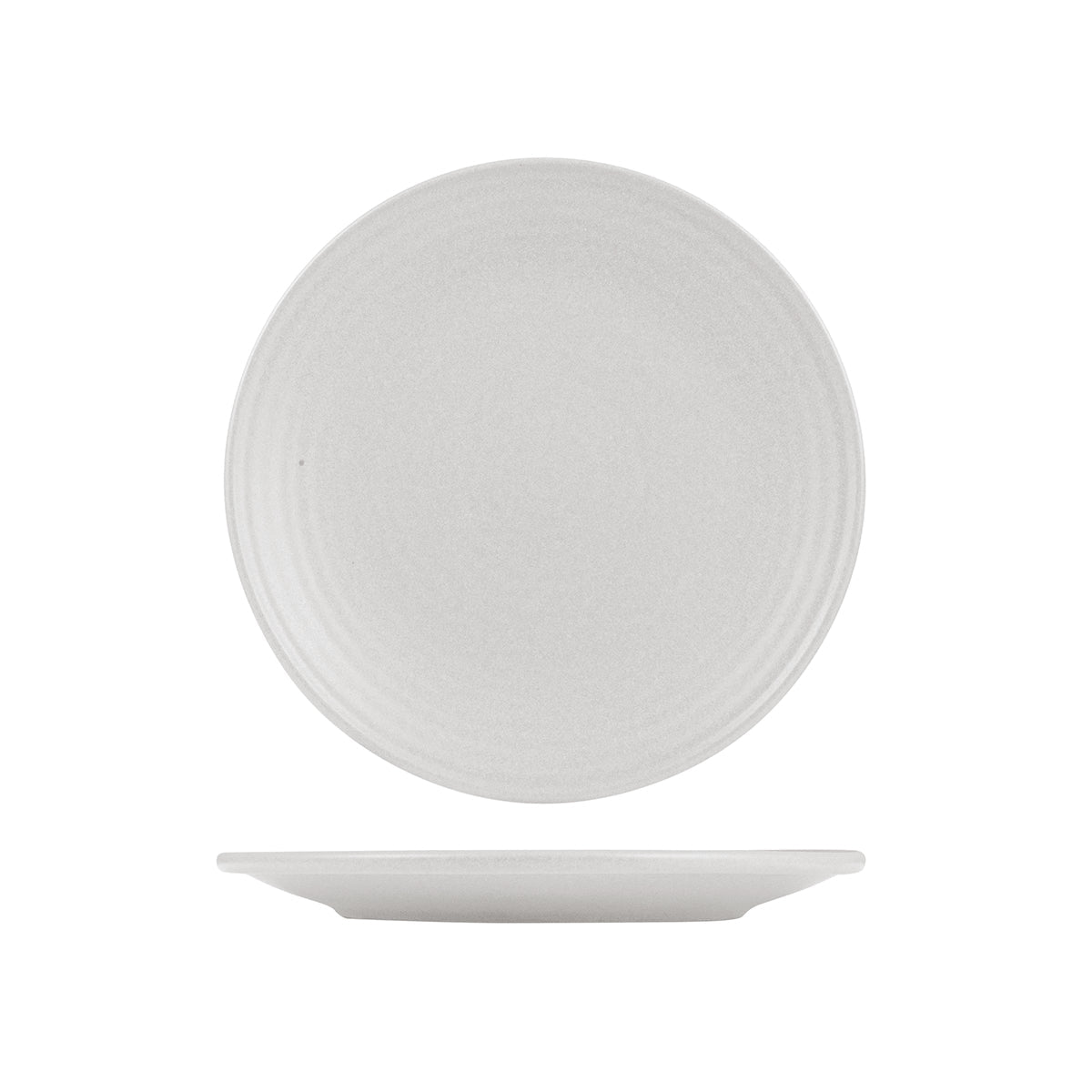 9029370 Zuma Pearl Aspen Round Plate Ribbed 210mm Leisure Coast Hospitality & Packaging