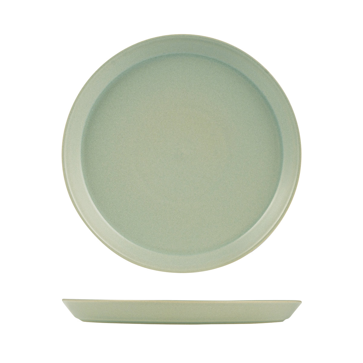 9029577 Zuma Pearl Pistachio Round Plate Tapered 240x24mm Leisure Coast Hospitality & Packaging