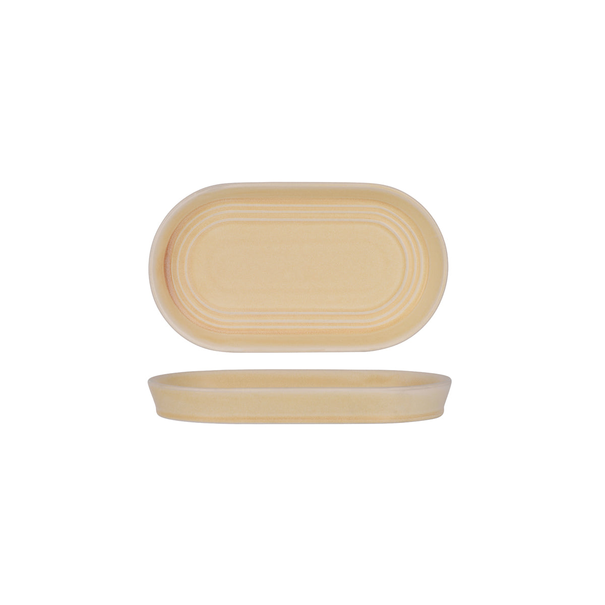906022 Tablekraft Urban Loft Sandstone Oval Serve Platter 240x135x25mm Leisure Coast Hospitality And Packaging
