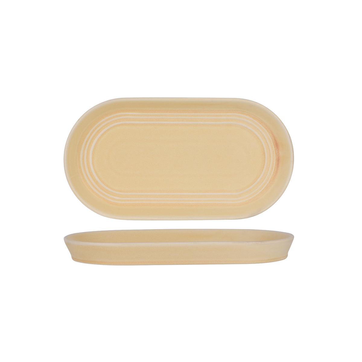 906023 Tablekraft Urban Loft Sandstone Oval Serve Platter 310x165x30mm Leisure Coast Hospitality And Packaging