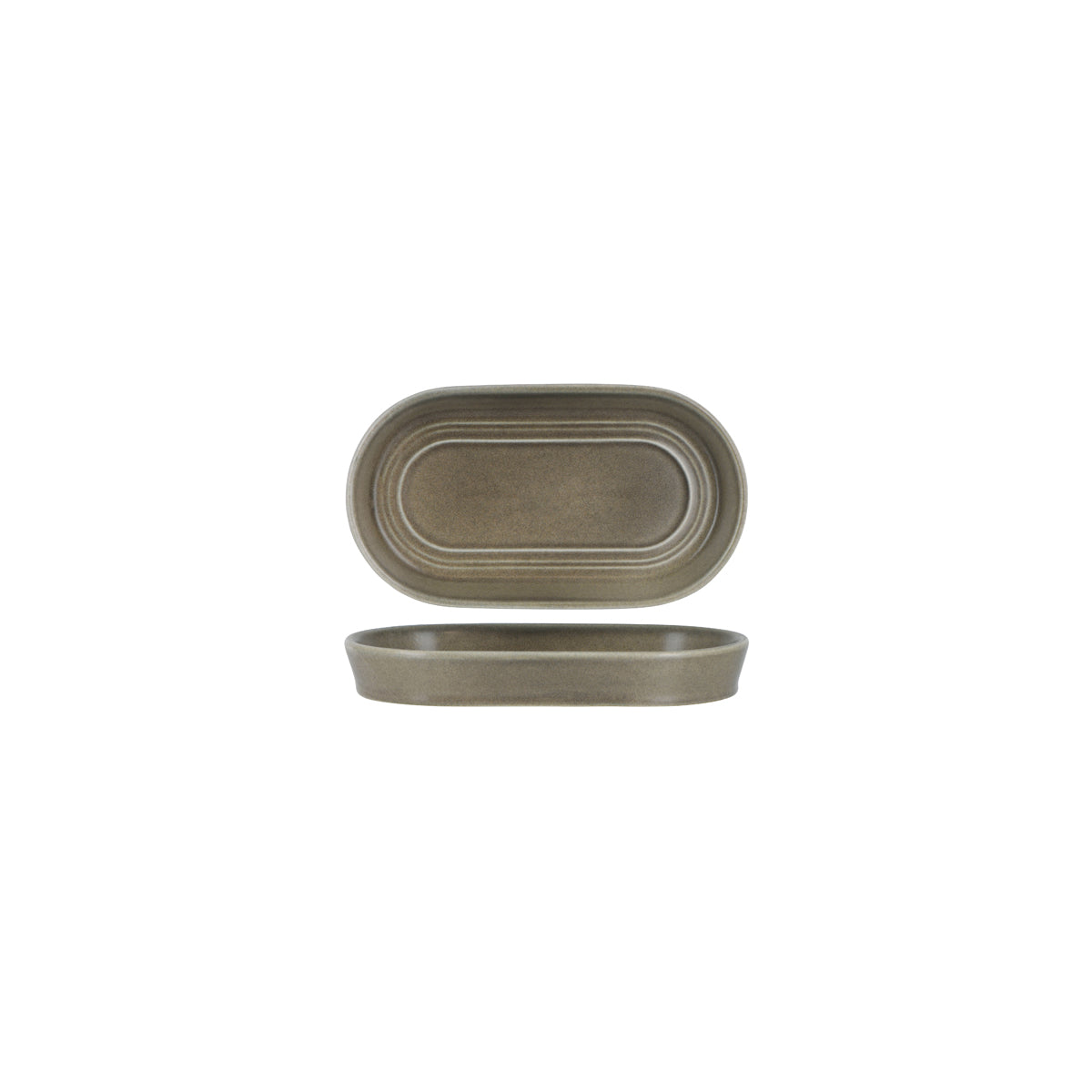 906321 Tablekraft Urban Loft Frost Grey Oval Serve Platter 180x100x25mm Leisure Coast Hospitality And Packaging