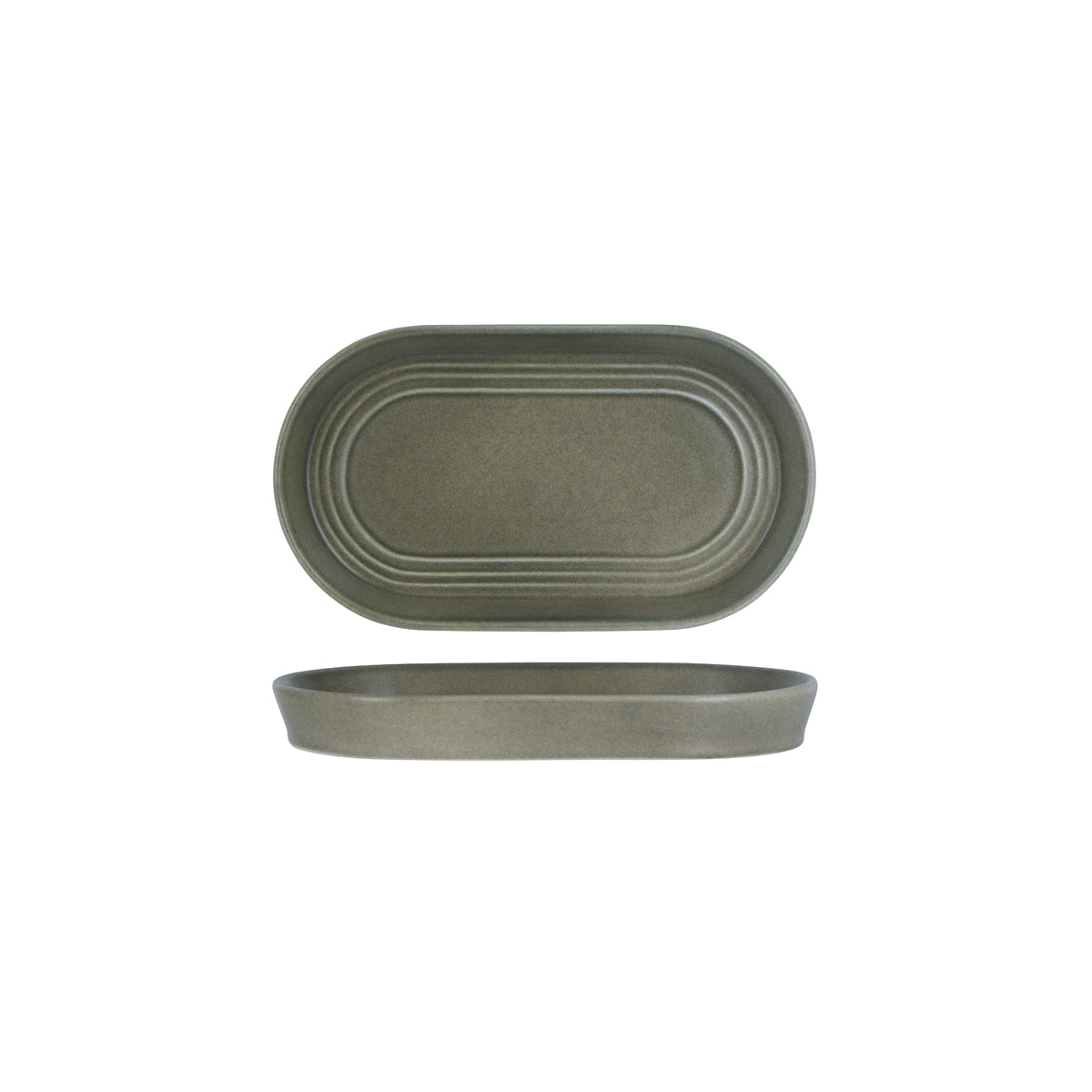 906322 Tablekraft Urban Loft Frost Grey Oval Serve Platter 240x135x25mm Leisure Coast Hospitality And Packaging
