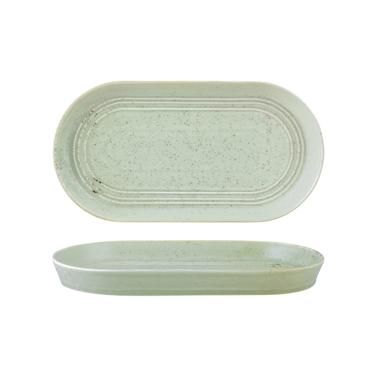 907023 Pistachio Oval Serve Platter 310x165x30mm Leisure Coast Hospitality And Packaging