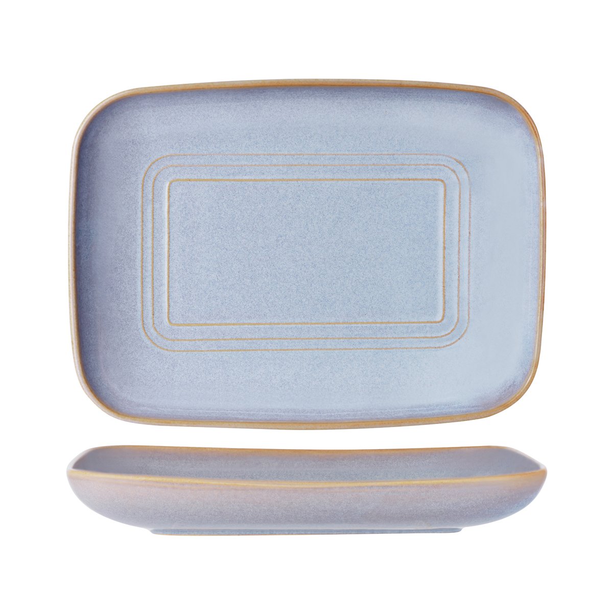 907150 Azure Blue Rectangular Server 365x270x50mm / 2400ml Leisure Coast Hospitality And Packaging