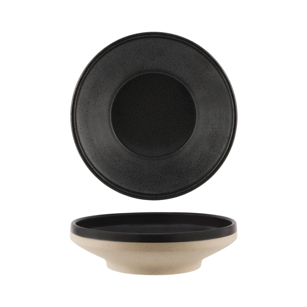 908720 Speckle Black Footed Bowl 227x62mm / 1350ml Leisure Coast Hospitality And Packaging