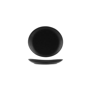 909535 Black Oval Coupe Plate 210x186x26mm Leisure Coast Hospitality And Packaging