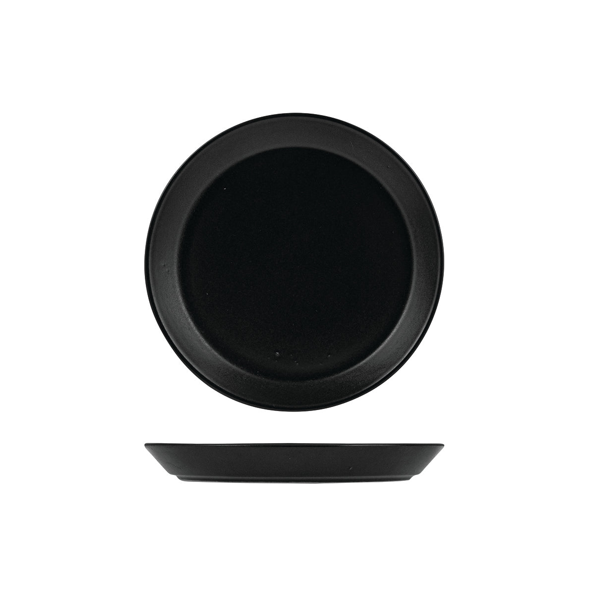 90975 Zuma Charcoal Round Plate Tapered 170x24mm Leisure Coast Hospitality & Packaging