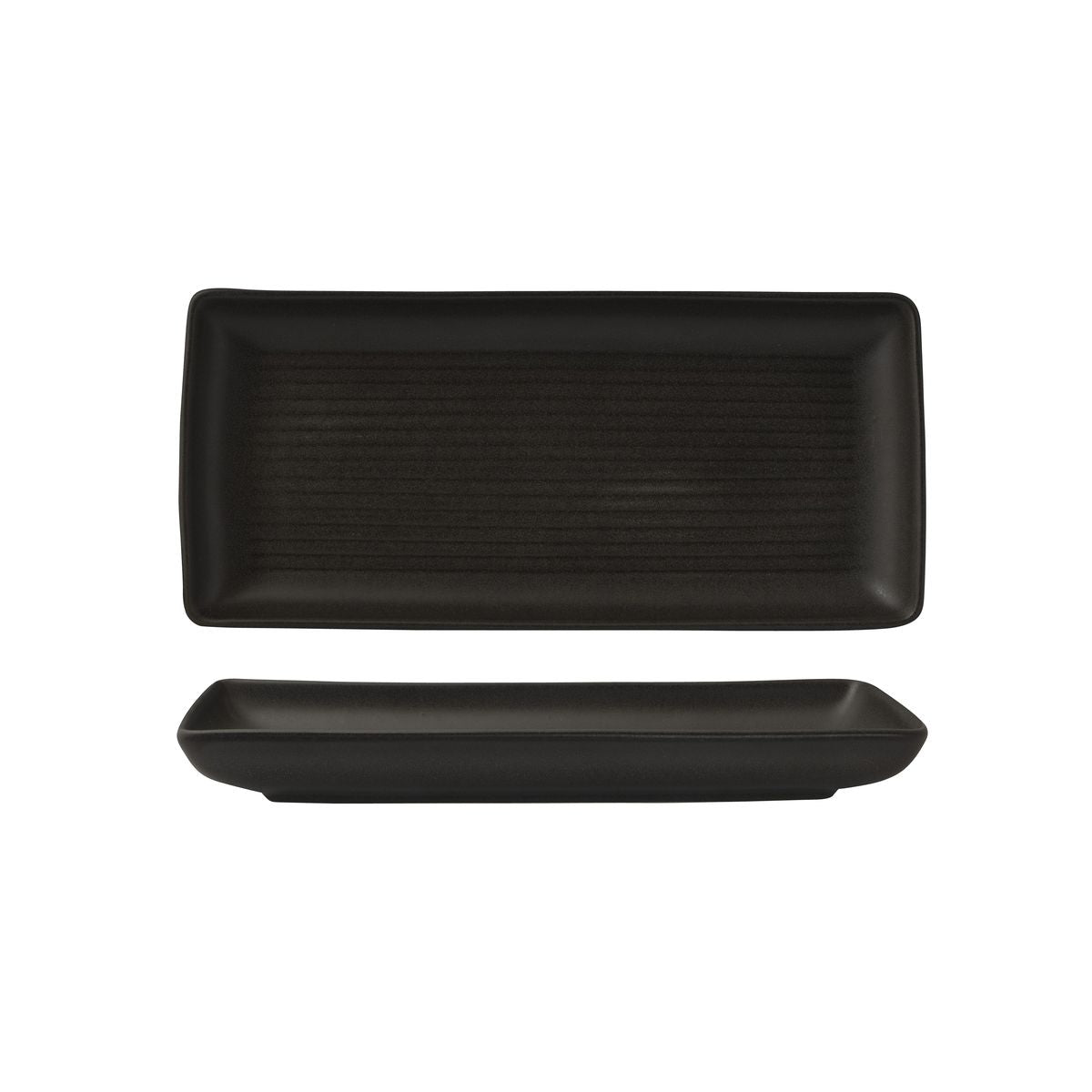 90981 Zuma Charcoal Share Platter 250x125mm Leisure Coast Hospitality & Packaging