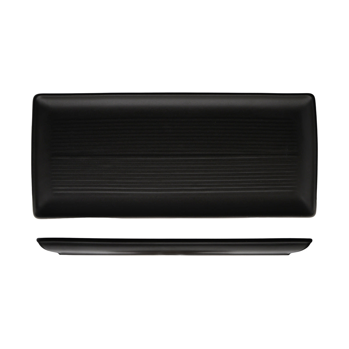 90983 Zuma Charcoal Share Platter 365x160mm Leisure Coast Hospitality & Packaging