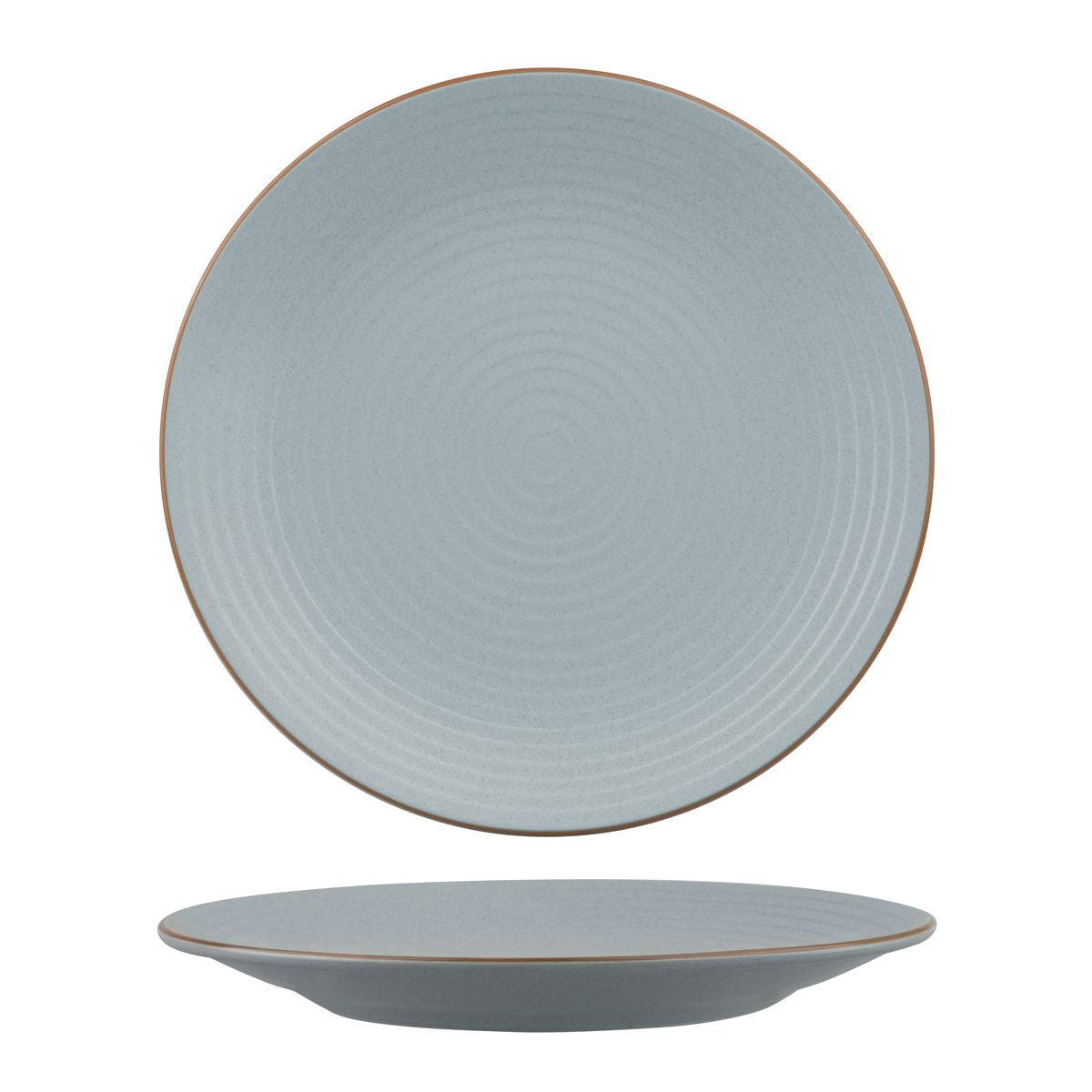 9099273 Zuma Bluestone Round Plate Ribbed 310mm Leisure Coast Hospitality & Packaging