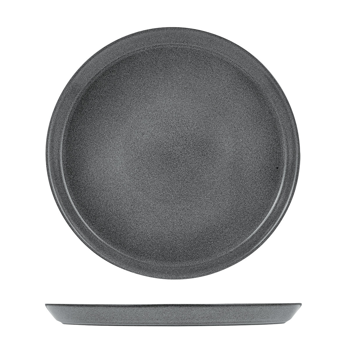 9099478 Zuma Gravel Round Plate Tapered 280x24mm Leisure Coast Hospitality & Packaging