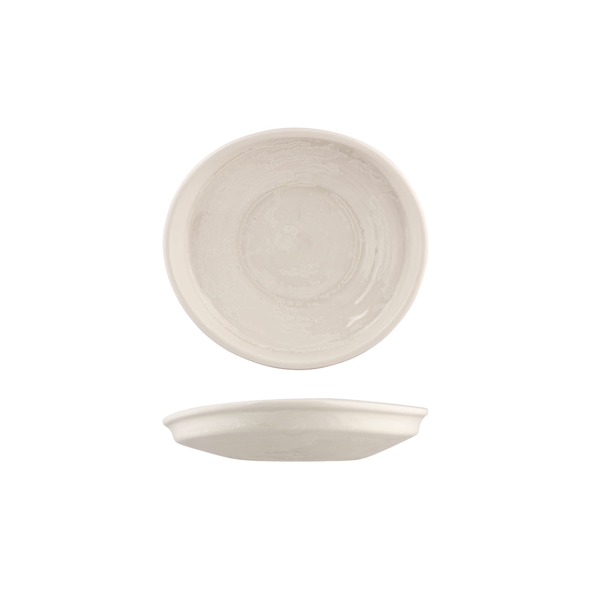 926534 Moda Porcelain Snow Organic Shape Plate 225x205x50mm Leisure Coast Hospitality and Packaging