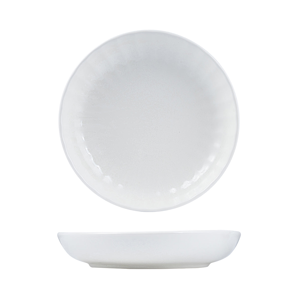 927273-Ctn Moda Porcelain Scalloped Snow Share Bowl 260mm / 1300ml Leisure Coast Hospitality & Packaging