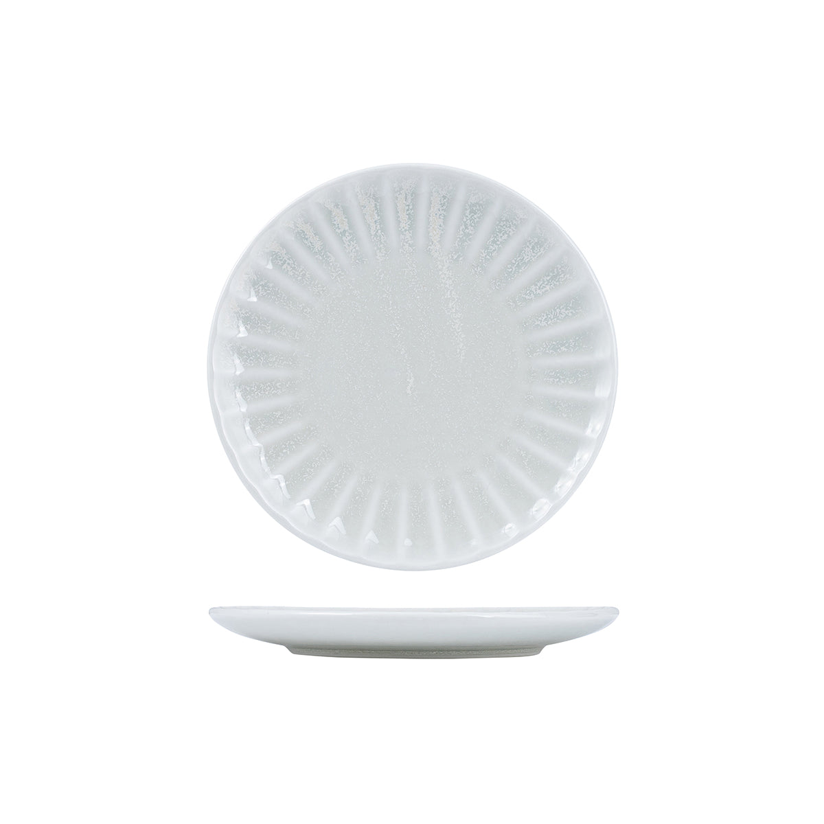 927362-Ctn Moda Porcelain Scalloped Willow Round Plate 260mm Leisure Coast Hospitality & Packaging