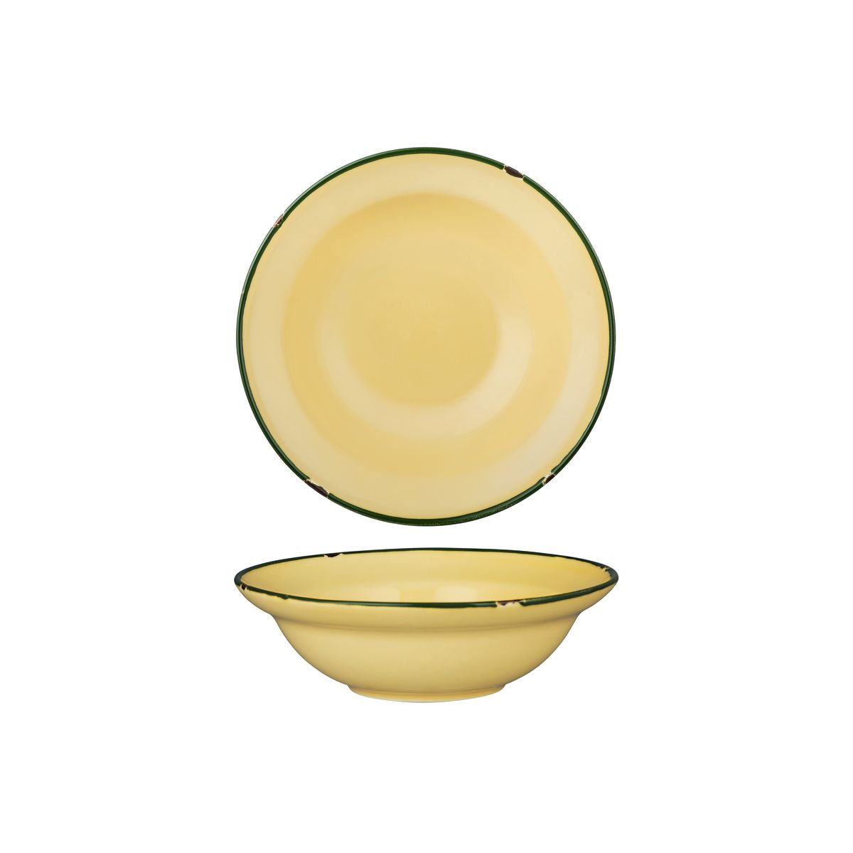 94127-SG Luzerne TinTin Sand / Green Round Deep Plate / Bowl 190mm / 380ml Leisure Coast Hospitality & Packaging