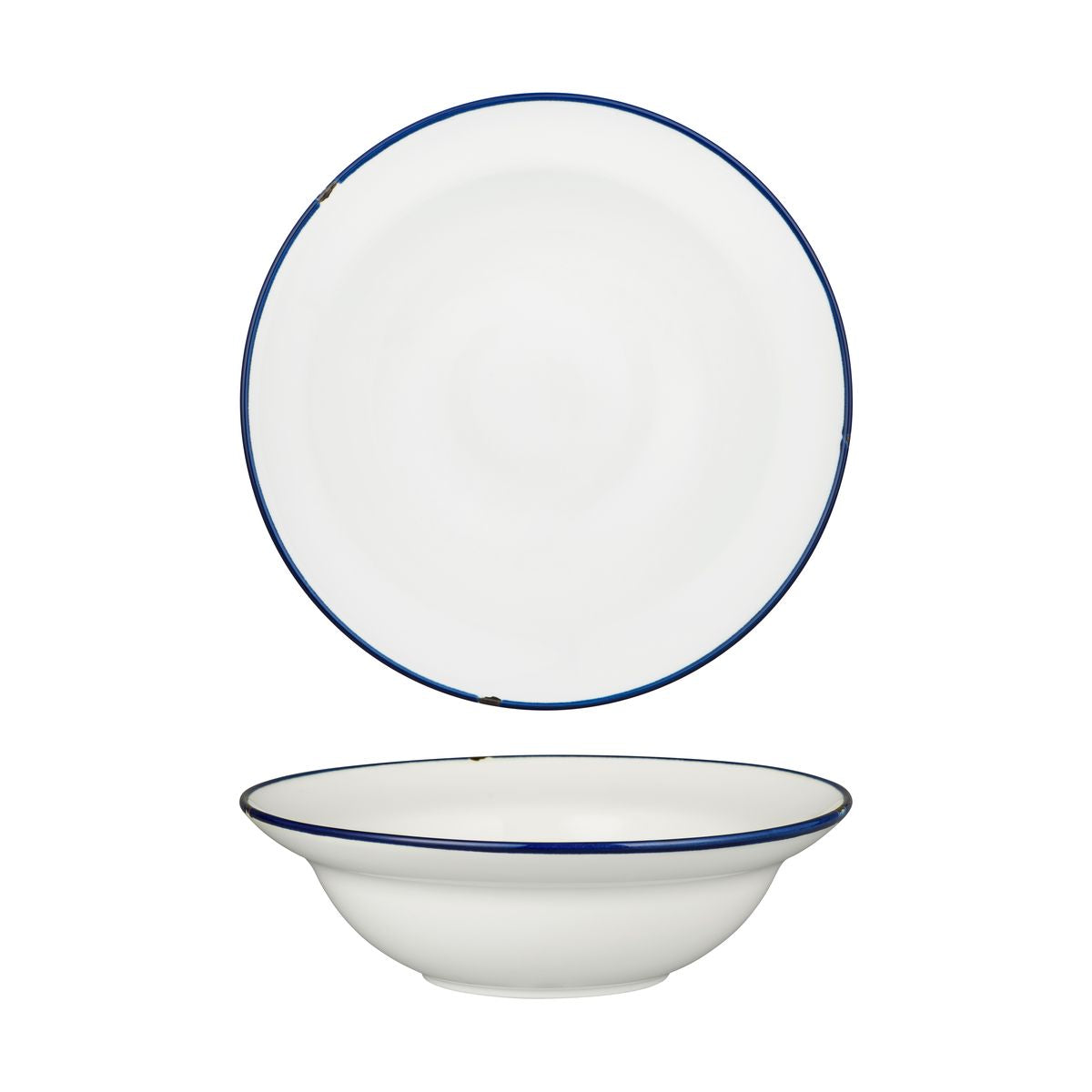 94129-WN Luzerne TinTin White / Navy Round Deep Plate / Bowl 240mm / 830ml Leisure Coast Hospitality & Packaging