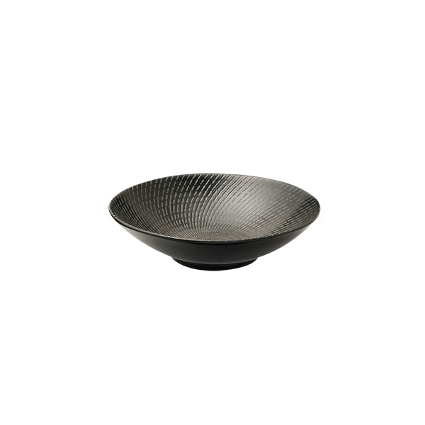 94928-BK Luzerne Zen Black Swirl Round Bowl 210x59mm / 860ml Leisure Coast Hospitality & Packaging