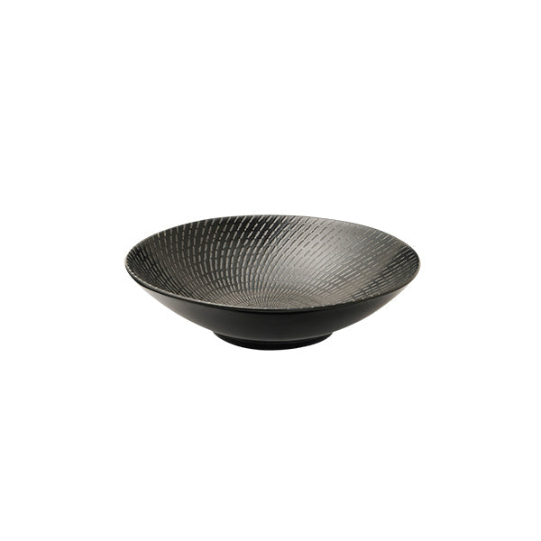 94929-BK Luzerne Zen Black Swirl Round Bowl 240x67mm / 1200ml Leisure Coast Hospitality & Packaging