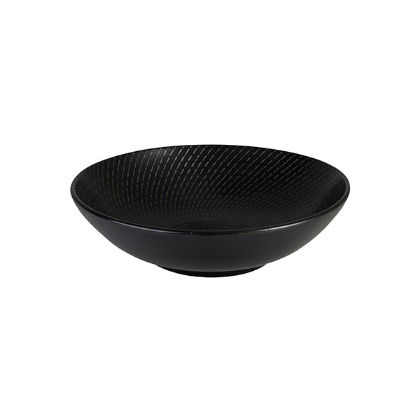 94930-BK Luzerne Zen Black Swirl Round Bowl 290x80mm / 2500ml Leisure Coast Hospitality & Packaging