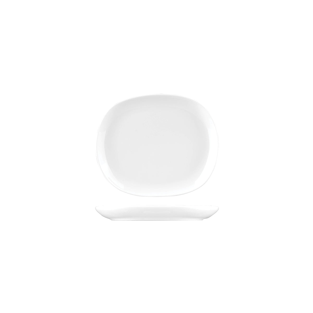 955117 Sango Hospitality Ora White Oval Coupe Plate 170x150mm Leisure Coast Hospitality & Packaging