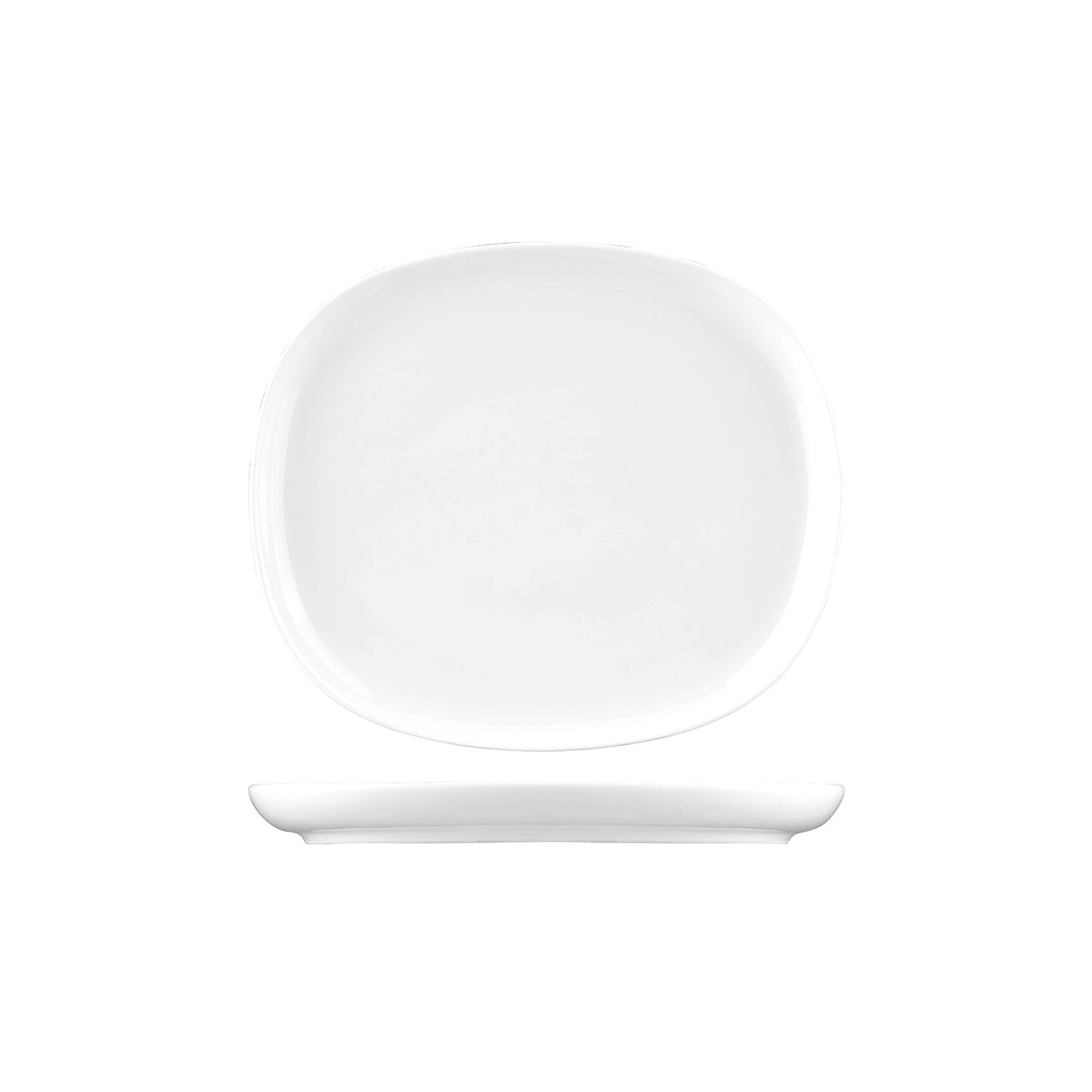 955123 Sango Hospitality Ora White Oval Coupe Plate 230x200mm Leisure Coast Hospitality & Packaging