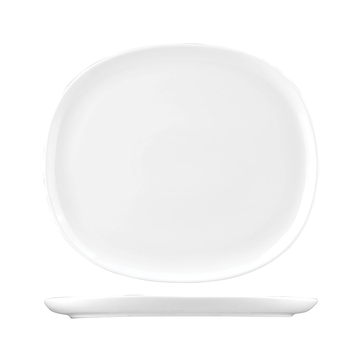 955133 Sango Hospitality Ora White Oval Coupe Plate 335x295mm Leisure Coast Hospitality & Packaging