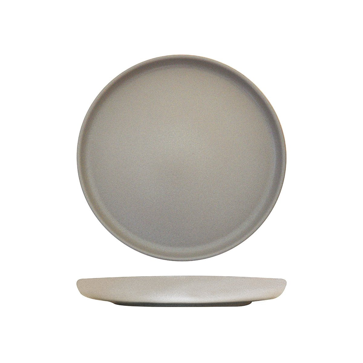 959011-TR Eclipe Uno Grey Round Plate Leisure Coast Hospitality Supplies