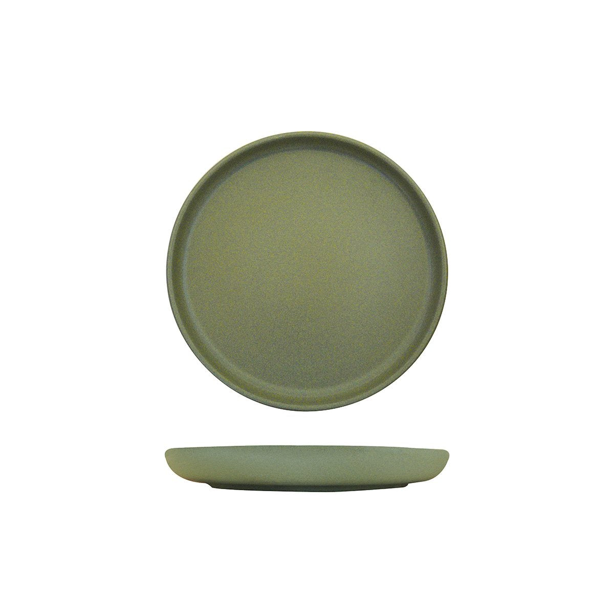 959208-TR Eclipe Uno Green Round Plate Leisure Coast Hospitality Supplies