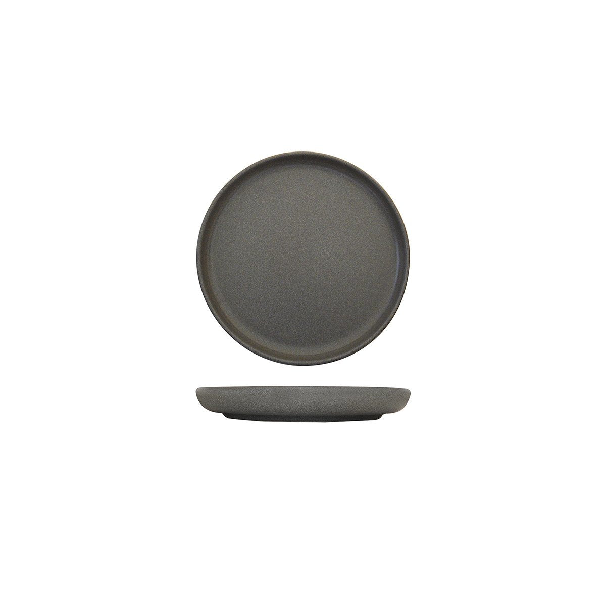 959306-TR Eclipe Uno Dark Grey Round Plate Leisure Coast Hospitality Supplies