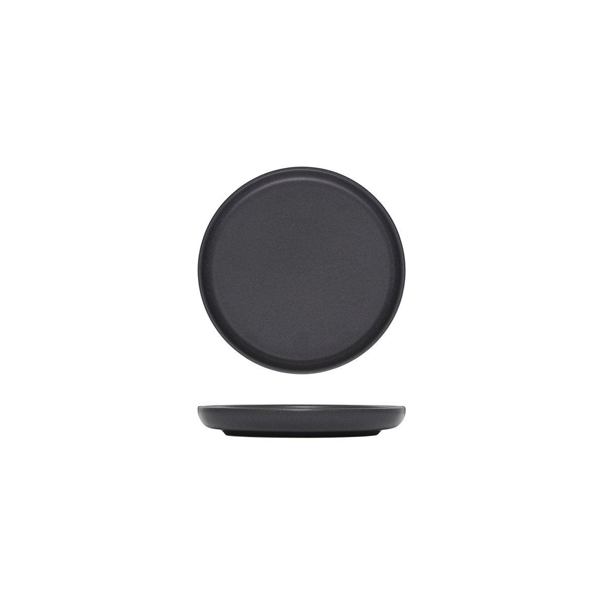 959806-TR Eclipe Uno Black Round Plate Leisure Coast Hospitality Supplies