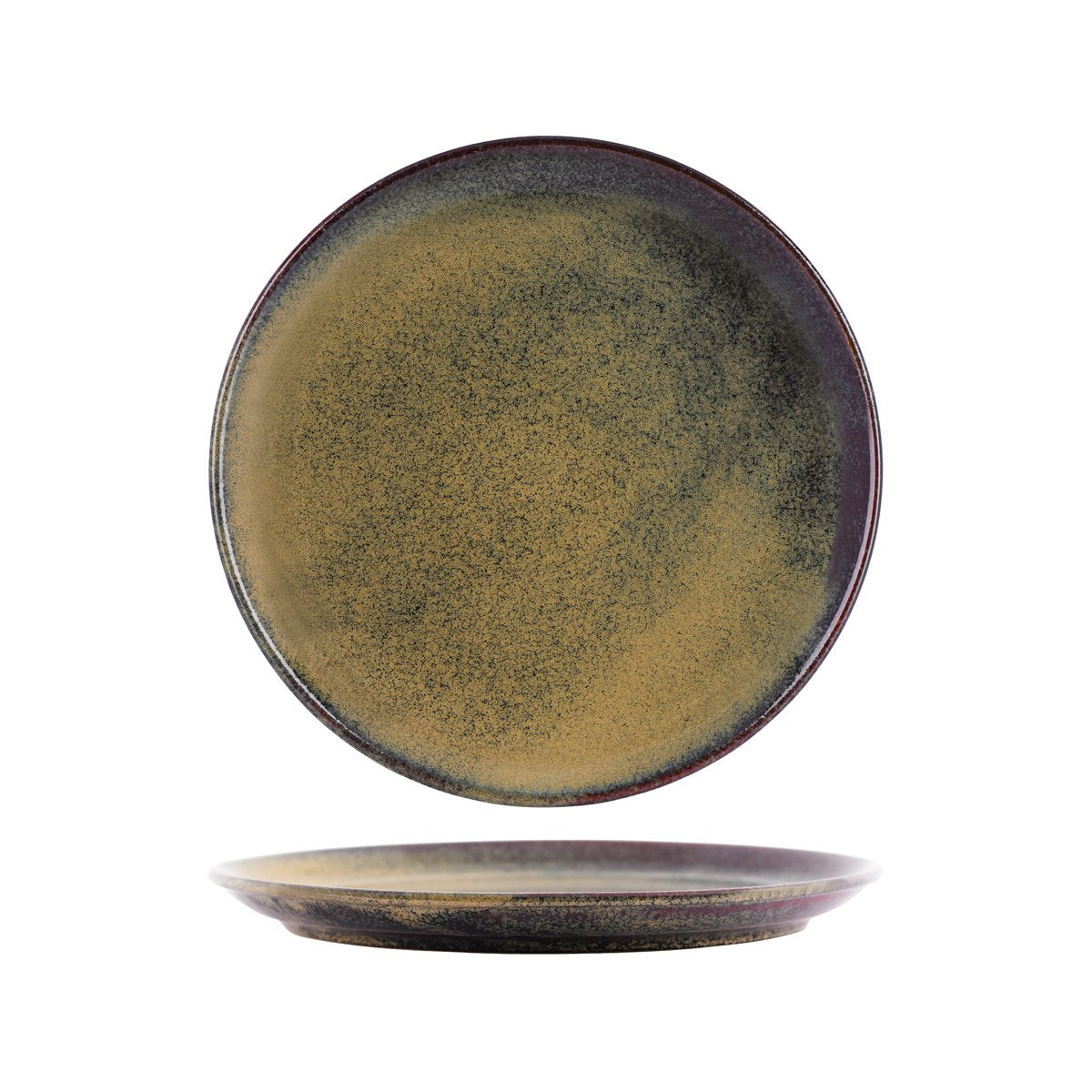 98829 Reactive Brown Round Plate 276x26mm Leisure Coast Hospitality And Packaging