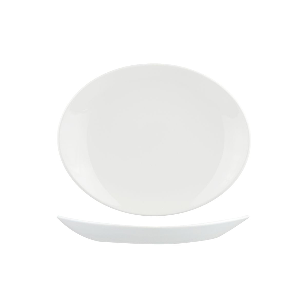 9934127 Churchill Retro Blue Oval Coupe Plate 270x229mm Leisure Coast Hospitality & Packaging