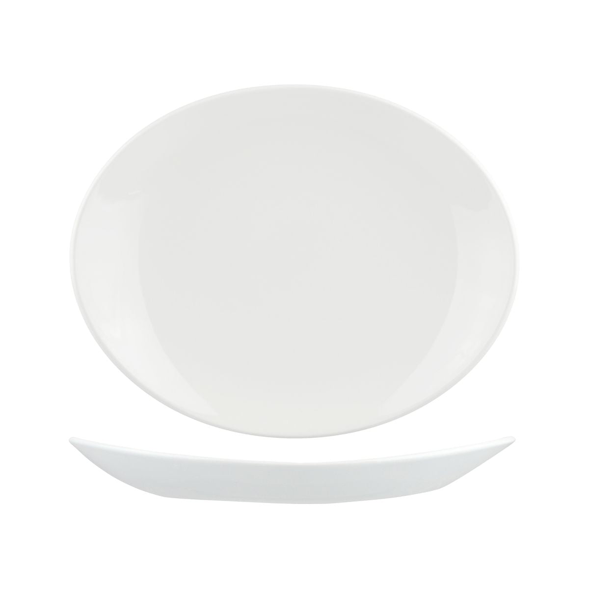9934132 Churchill Retro Blue Oval Coupe Plate 315x255mm Leisure Coast Hospitality & Packaging