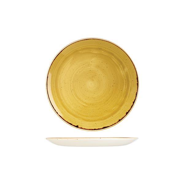 9975122-M Stonecast Mustard Seed Yellow Round Coupe Plate 217mm Leisure Coast Hospitality & Packaging