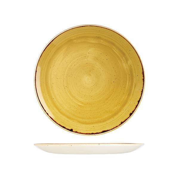 9975126-M Stonecast Mustard Seed Yellow Round Coupe Plate 260mm Leisure Coast Hospitality & Packaging