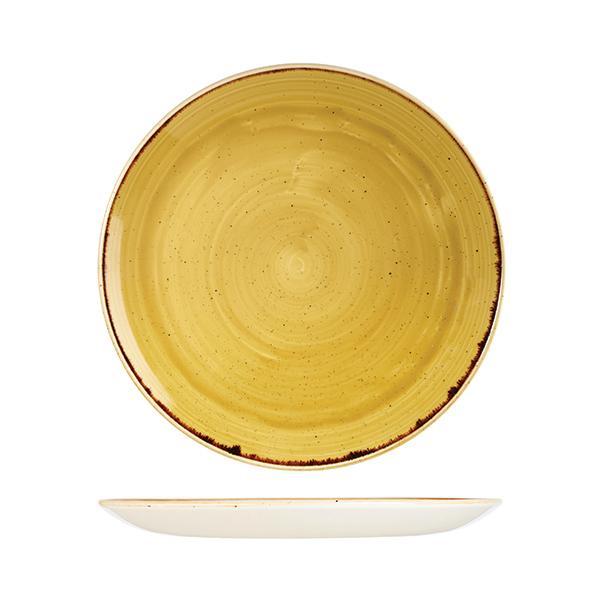 9975129-M Stonecast Mustard Seed Yellow Round Coupe Plate 288mm Leisure Coast Hospitality & Packaging